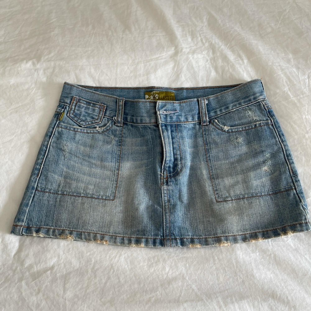 Denim mini skirt